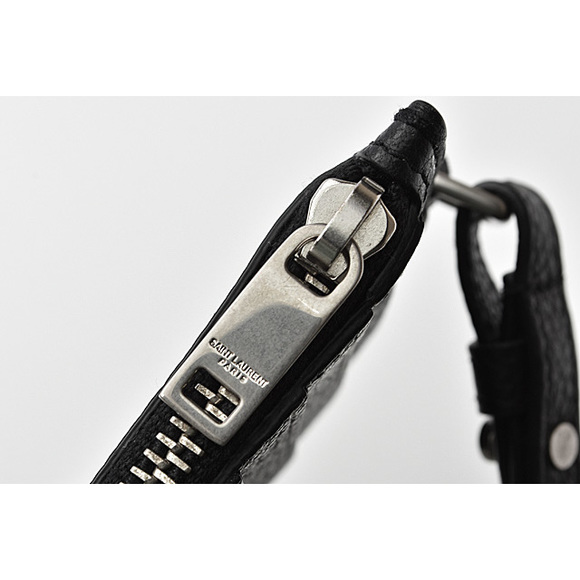 Saint Laurent Paris Coin Case Card Case Neck Strap Leather Black - Picture 4 of 8